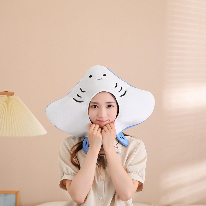 

Шляпа капюшон рыба-дьявол, смешной Хэллоуин, фотореквизит, мультяшный капюшон, реквизит для выступлений 54*42CM0.15kg