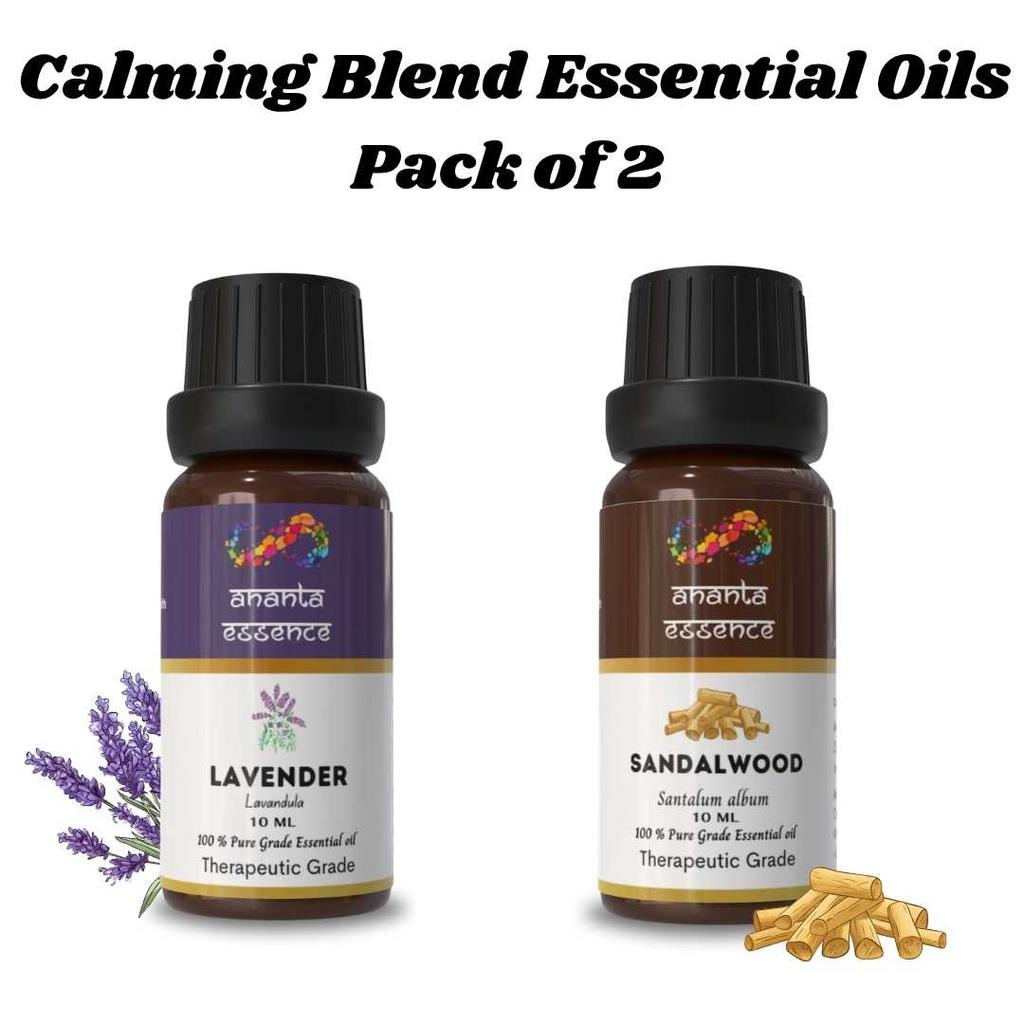 Ananta Calm Essential Oil Combo – Lavender & Sandalwood Aroma Oils (10 Ml × 2)