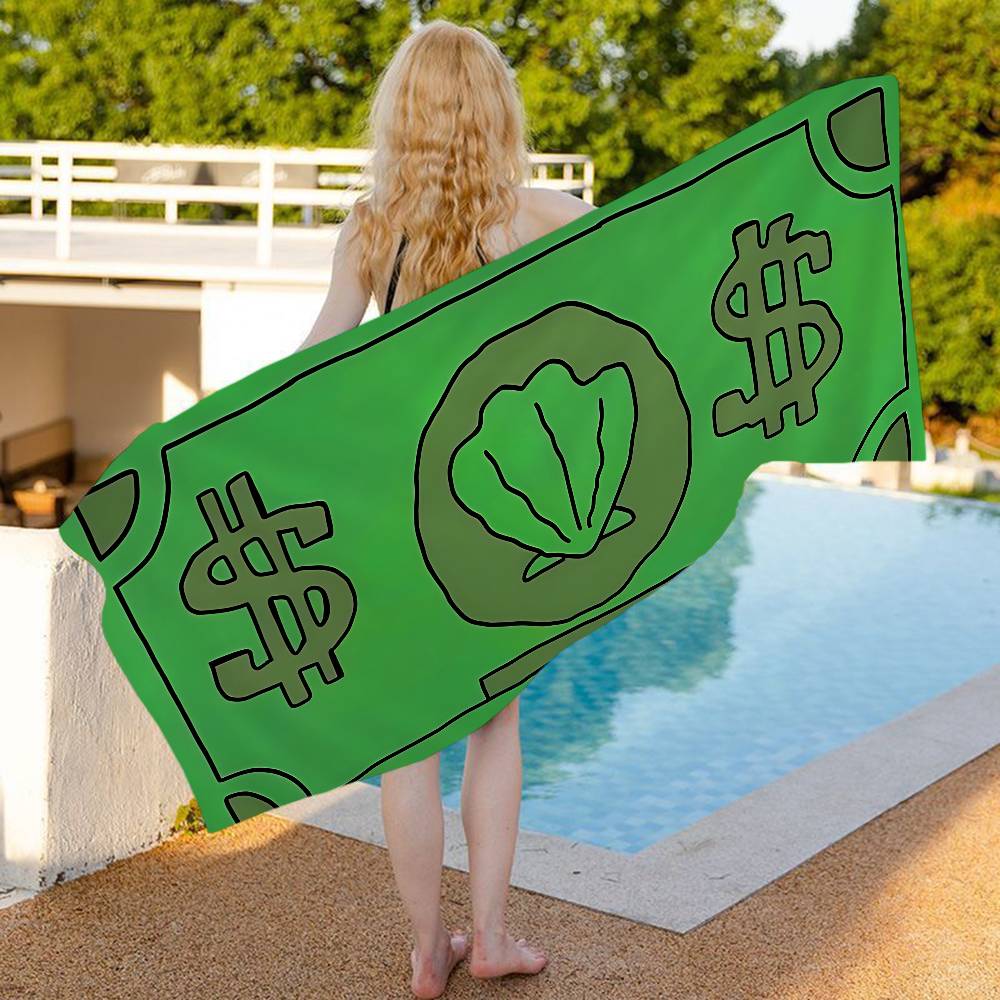 Magic Shark Cute S-Spongebobs Bath Towel Microfiber Soft Water Absorbing Breathable For Girl Kids Decorative Beach Towel