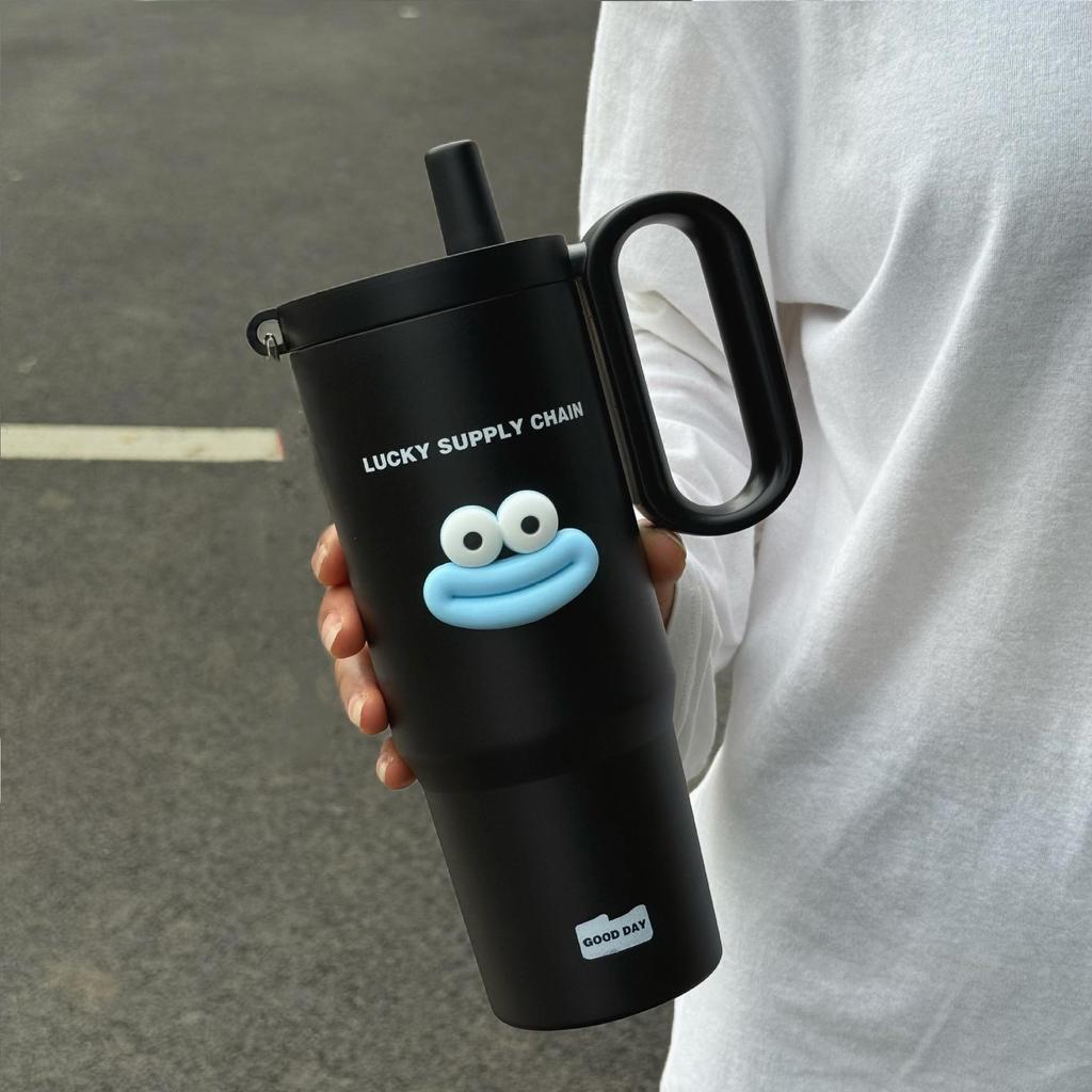 High-Capacity 316 Stainless Steel Insulated Cup with Straw