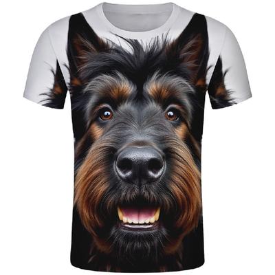 Hunde-T-Shirt mit individuellem Namen, Team-Logo, Comic-Tier, Kopfbedeckung, Spitzendruck, Foto, Text, Kleidung