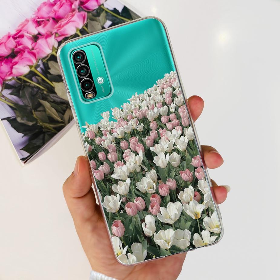 For Xiaomi Redmi 9T Case Cute Fashion Painted Cover Clear Silicone Phone Case For Xiaomi Redmi 9T Redmi9T Back Cover 6.53'' Bags