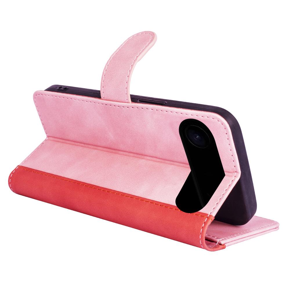 For iPhone 17 Air Wallet Case Leather Phone Cover Splicing Color