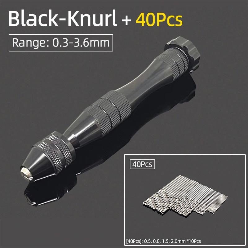 Mini Micro aluminiowa wiertarka ręczna 0.3-3.6mm z uchwytem bezkluczowym wiertła kręte HSS do biżuterii rzemieślniczej ręczne wiercenie narzędzia obrotowe