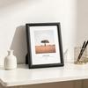 Photo Frame Rectangular Picture Frame for Wall Mounting or Tabletop Display Standing Desktop Wood Photo Frame with Clear Cover
