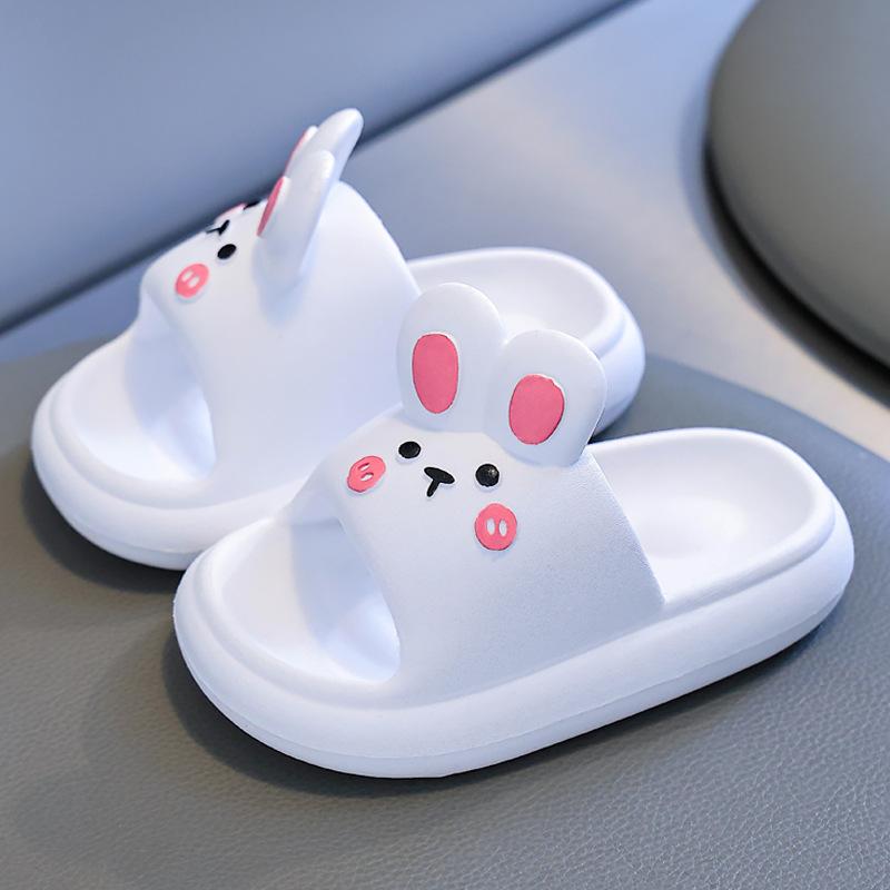 

New cute bunny children s slippers for summer, adorable indoor slippers for boys and girls 28-29Code（Inner Length1 білий