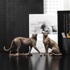 Europäische Vintage Panther Statue Tierfigur Leopard Jaguar Skulptur Haus Wohnzimmer Büro Dekoration Geschenk