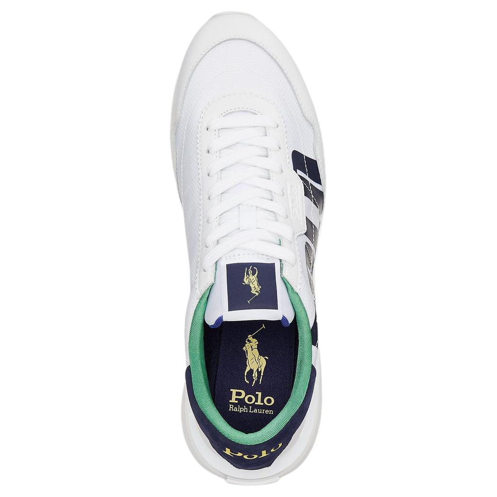 Polo Ralph Lauren Train 89 Leather Logo Round Toe Low Top Casual Shoes Men sneaker White 100048542WHITE/MULTI