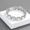 Shiny Round Rhinestone Hip Hop Tennis Chain Bracelet Necklace Set for Women Men Jewelry Gift