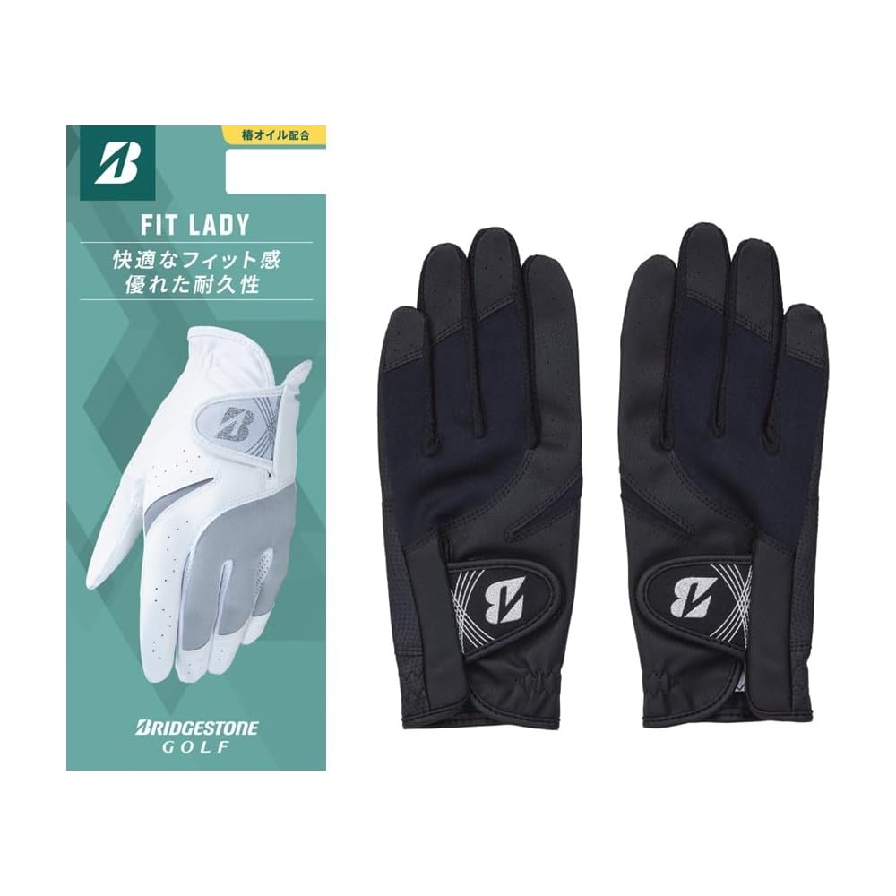 Bridgestone Fit Lady Golf Gloves Black 21cm Women s Dual Hand
