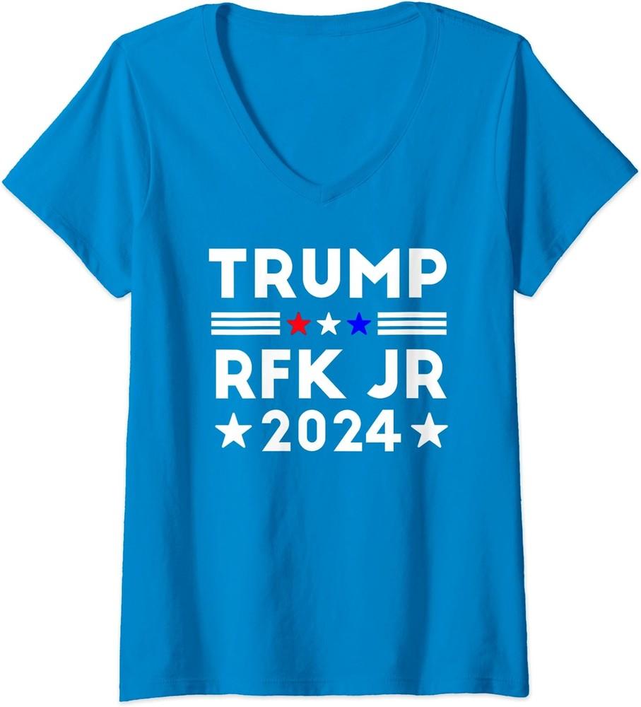 Trump RFK JR 2024 Presidential Candidate  Gift Ladies  V-Neck Tshirt Unisex T-Shirt XXXXL