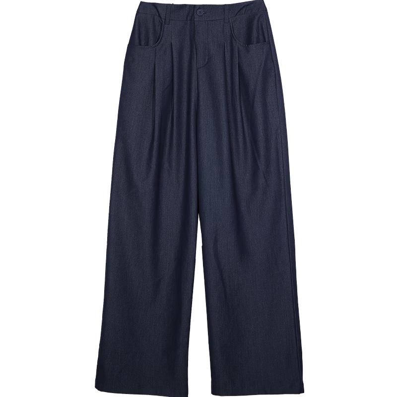 Betu Women s High-Waist Wide-Leg Faux Denim Pants M