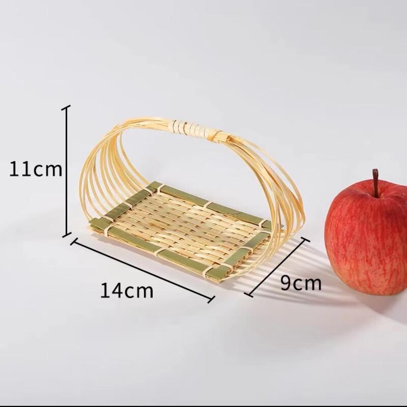 Quadratischer handgewebter Bambus-Pflückkorb