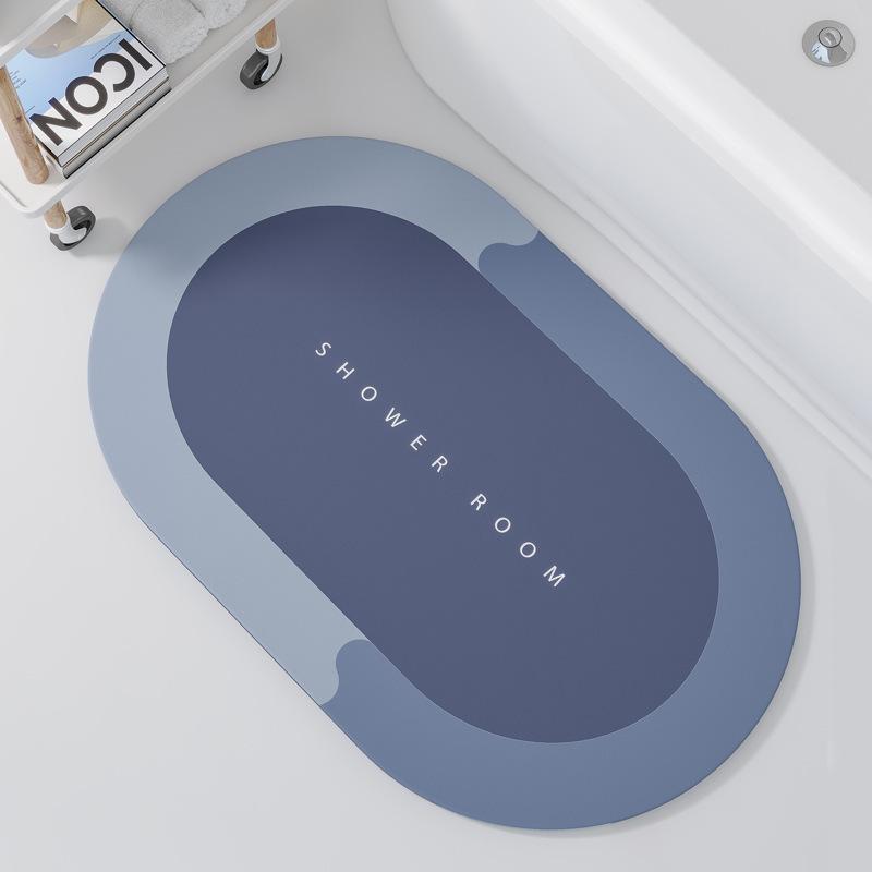 Diatomium Mud Moisture-wicking Pad Bathroom Slip-resistant Quick Drying Rug Toilet Door Carpet Bathroom Fine Door Mat Can Be Cut