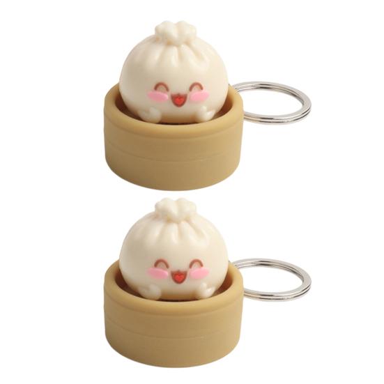 1/2/3 Stück Schlüsselanhänger Anhänger Stressabbau Spielzeug Mini Dampfbrötchen Tasche Anhänger Weich Elastisch Quetschen Dekompression Schlüsselanhänger
