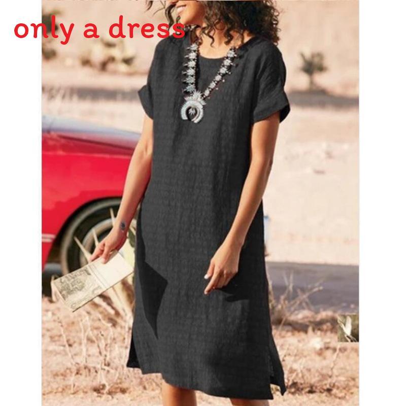 Polyester Solid Color Basic Short Sleeve A Line Dress For Office Women