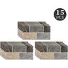 15PCS PVC Removable Floor Tile Stickers Self-Adhesive 5.91 x 11.81 inch Tile Decals Peel and Stick Backsplash Wallpaper Decoration for Kitchen
