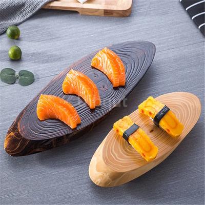 Oval Zarte Sushi-Schale Sushi-Platte Gericht Sashimi-Gericht Haus Restaurant Holz-Sushi-Boot Bambus-Werkzeug Platte japanische Küche