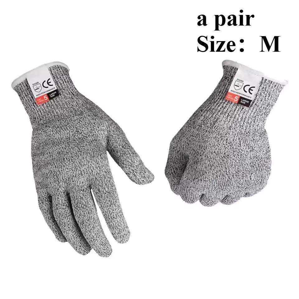 

Перчатки 5 класса защиты от порезов Кухонные HPPE Устойчивые к царапинам Защита от порезов стекла Безопасность для садоводов Защитные перчатки 1PC