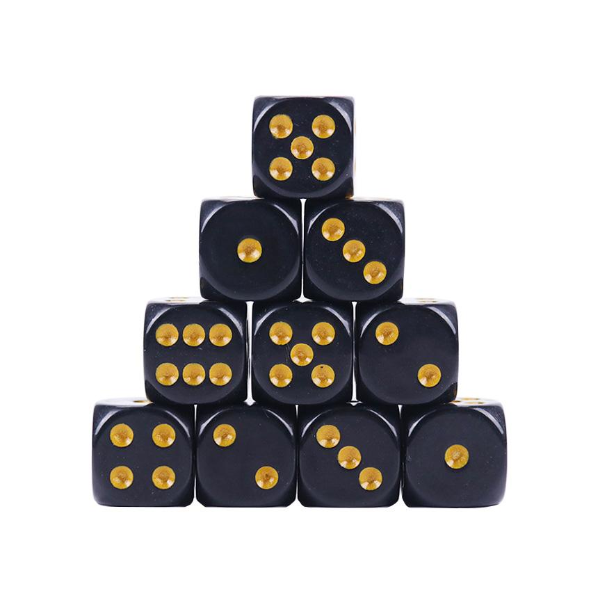 10Pcs/Set Acrylic Dice Set 6 Sided 16Mm D6 Carved Pattern Polyhedron Game Dice For Rpg Dungeons And Dragons Board Game