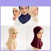 Cotton Solid Color Head Cover With Cross Neck For Women Summer Winter Breathable