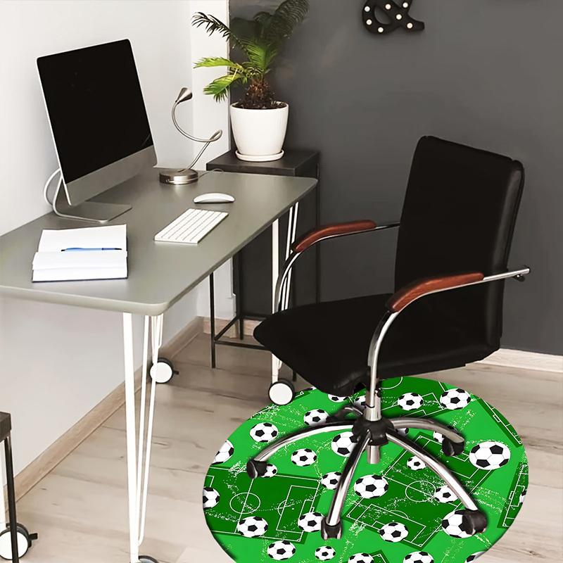 

1pc Office Carpet Chair Mats Soccer Field Pattern Perfect for Decorating Office Chairss, Or Bedrooms.YDT510 80cm by 80cm
