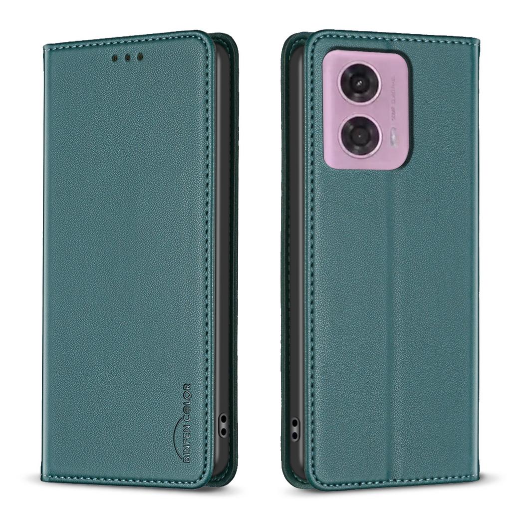 BINFEN COLOR BF18 For Motorola Moto G45 5G/G34 5G Case Card Holder Leather Phone Cover