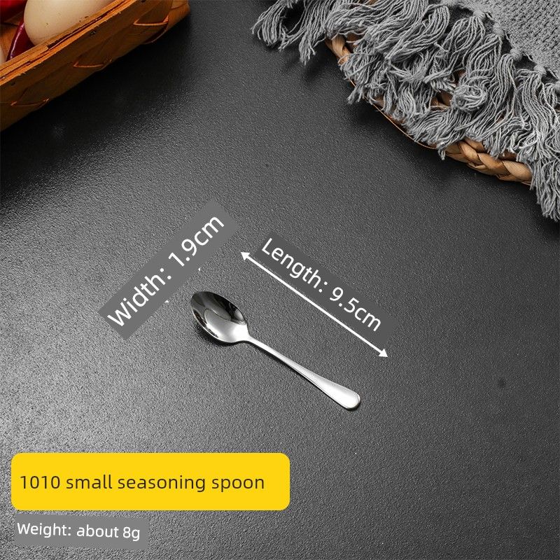 

Stainless Steel Spoon, Commercial Long-Handled Spoon, Creative Western-Style Fork, Kidsren s Student Spoon, Round Spoon, Small Spoon 1010 Small Seasoning Spoons 10 Pieces