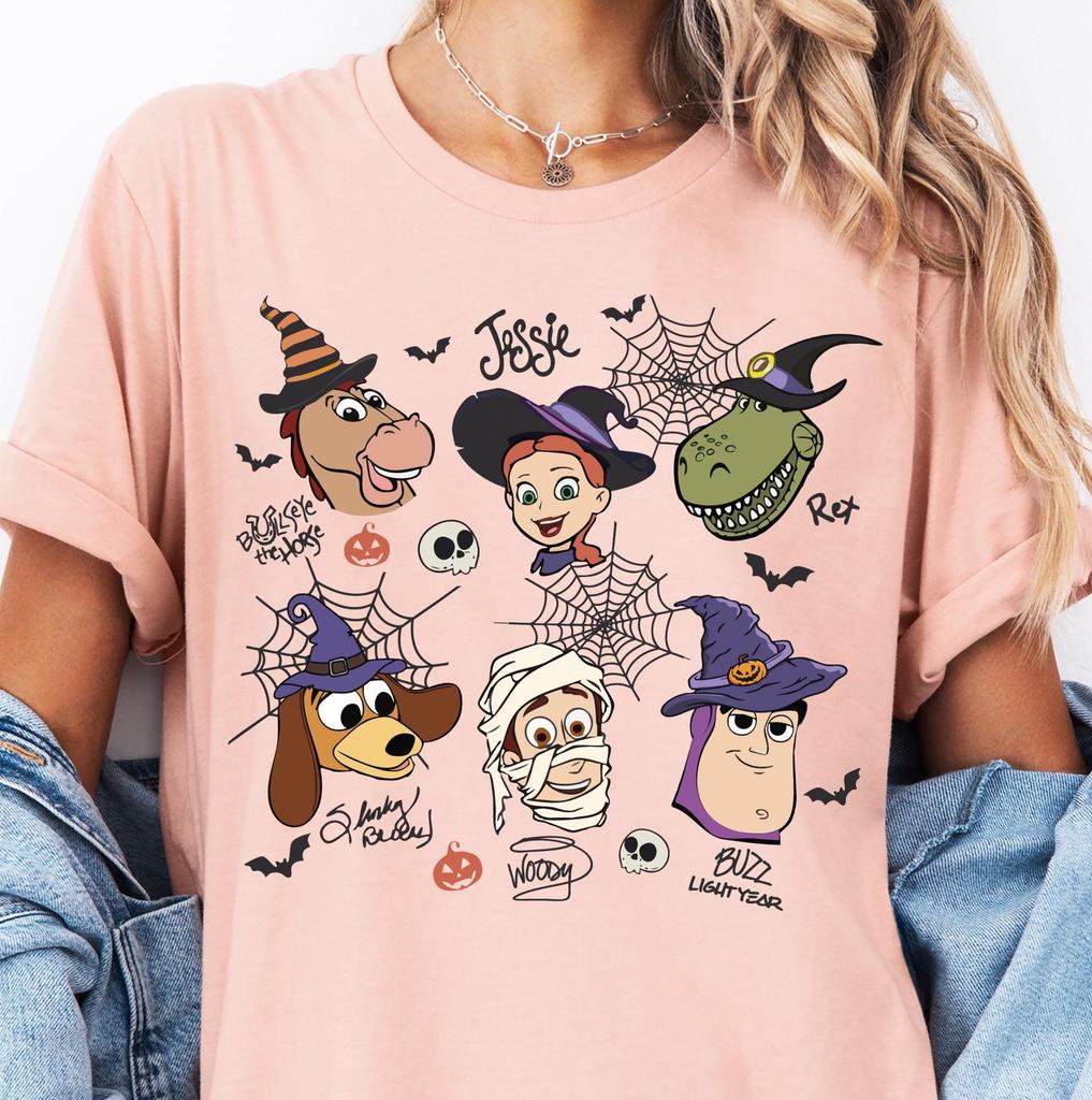 Terror Sheriff Woody and Buzz Lightyear Womens Tshirts Summer New Unisexs and Womens Casual Fashion Streetwear