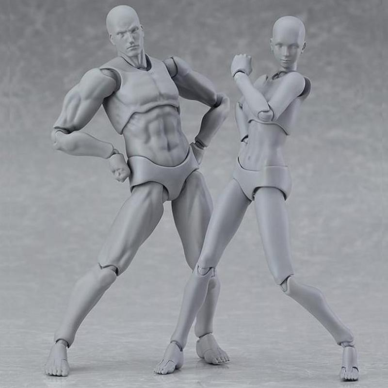 13cm Sketch Draw Male Female Movable Body Kun Body Chan Joint Pain Anime Figure Shf Action Figure Toy Model Draw Mannequin Gifts