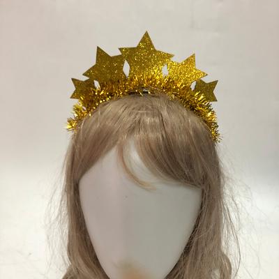 Neujahrs Haarreifen Gastgeschenke Stern Glitzer Lametta Kopfschmuck Neujahr Weihnachtsfeier Stirnbänder für kreative Foto-Requisiten