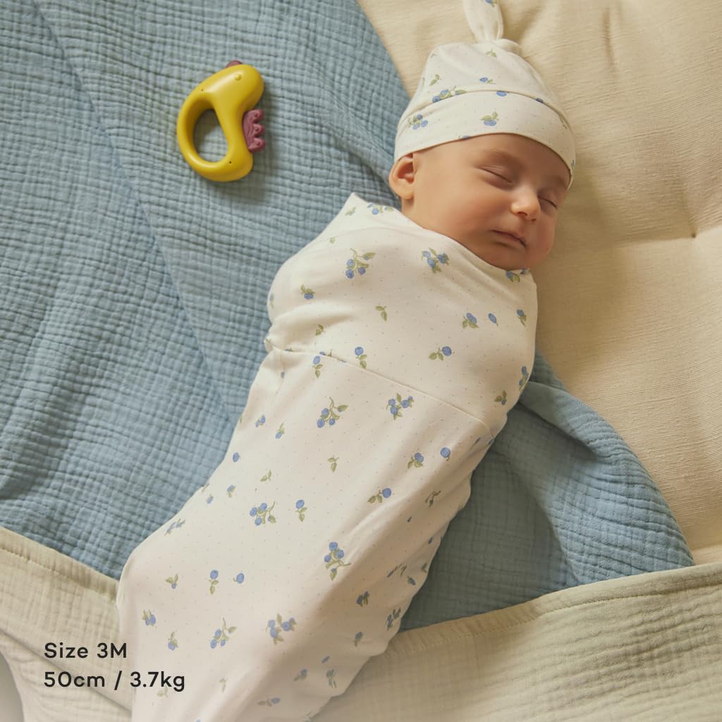 Newborn Deep Sleep Swaddle IHDI Soft Helps Baby Moro Prevents Night Back Baby Shower Gift Red Berry [Konny] Pouch, Certified, Bag-Shaped,