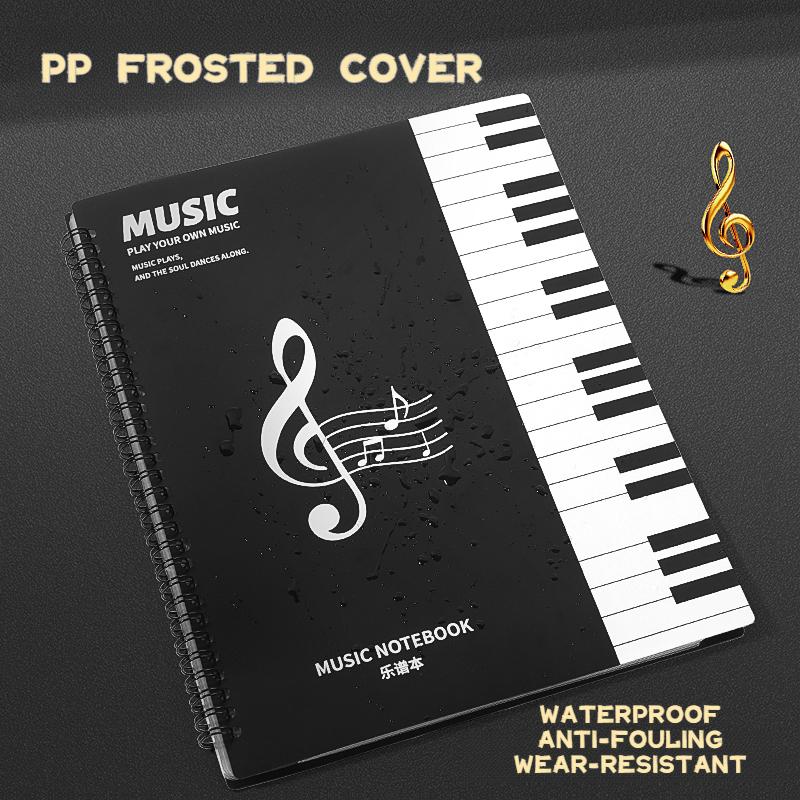 A4 PP Frosted Music Sheet Folder 20 40 60 Pockets Waterproof Durable with Index Tabs for School Supplies Stationery Office Desk