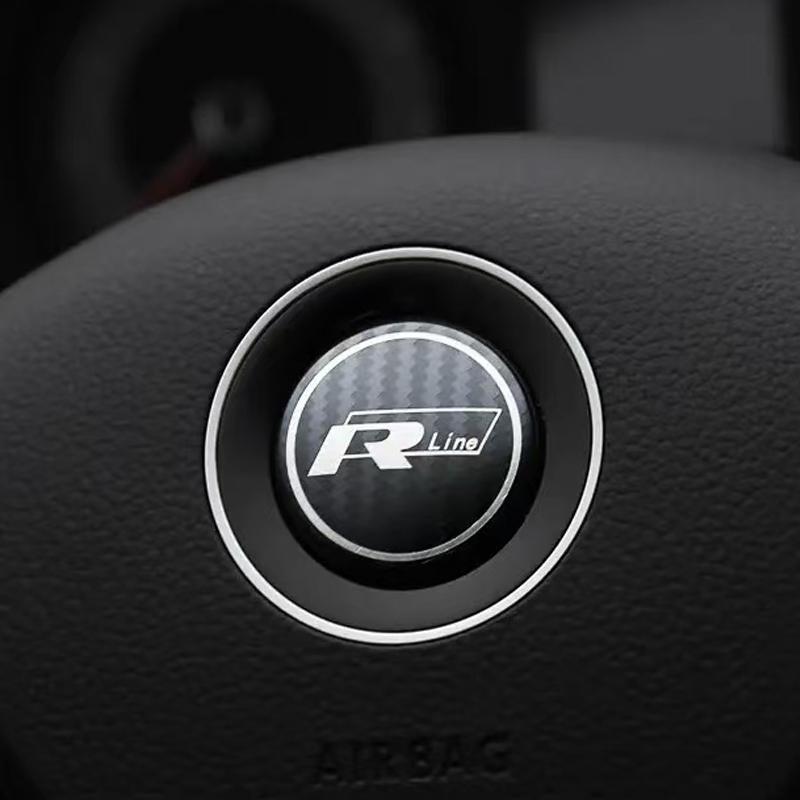 Do samochodu VW Kierownica Samochodowa Emblemat Naklejka Akcesoria Do Volkswagen R-line GTI R Polo Golf 7 8 Touareg Passat Tiguan Jett