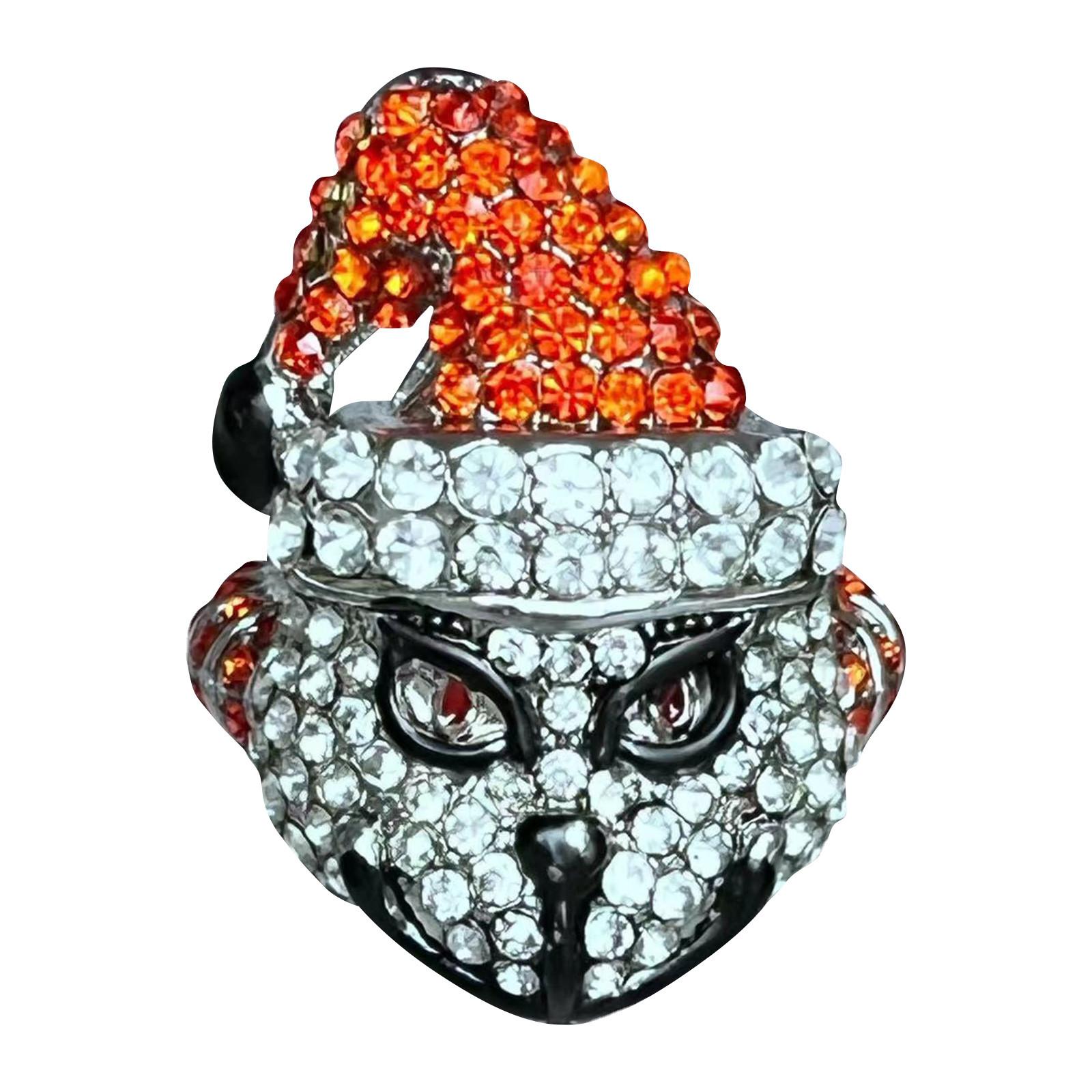 

Рождественские бриллиантовые кольца, кольца на годовщину свадьбы, помолвочные кольца для женщин и мужчин, рождественские украшения, подарки 6 белый