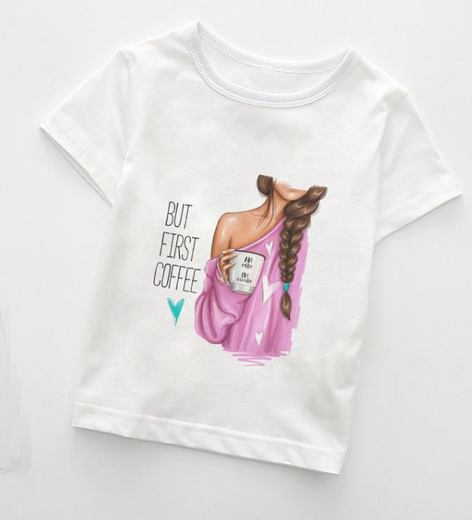 Summer Boys  Kids Fashion Girl Tshirts Casual Wear Lovely Cozy Boys T Shirt Round Neck Polyester Fabric Girls Clothes