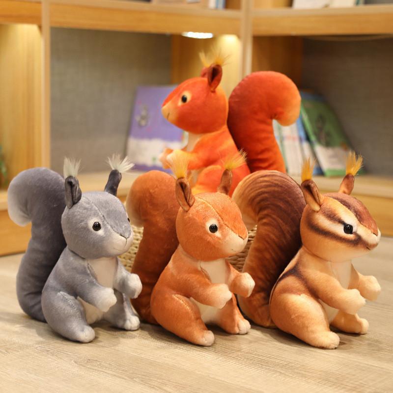 Plush Squirrel Cartoon Toy Cartoon Stuffed Doll  Decoration Kids Gifts Cute