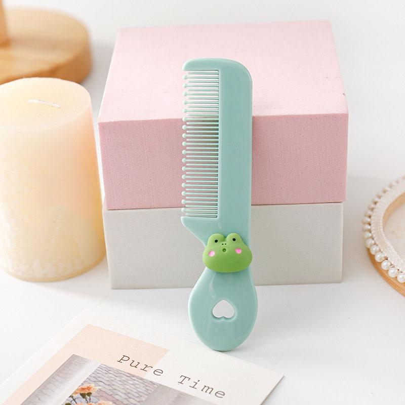 1pc/4pcs Cute and Safe Mini Cartoon Plastic Hair Brush - Portable and Convenient Candy-Colored Small Comb