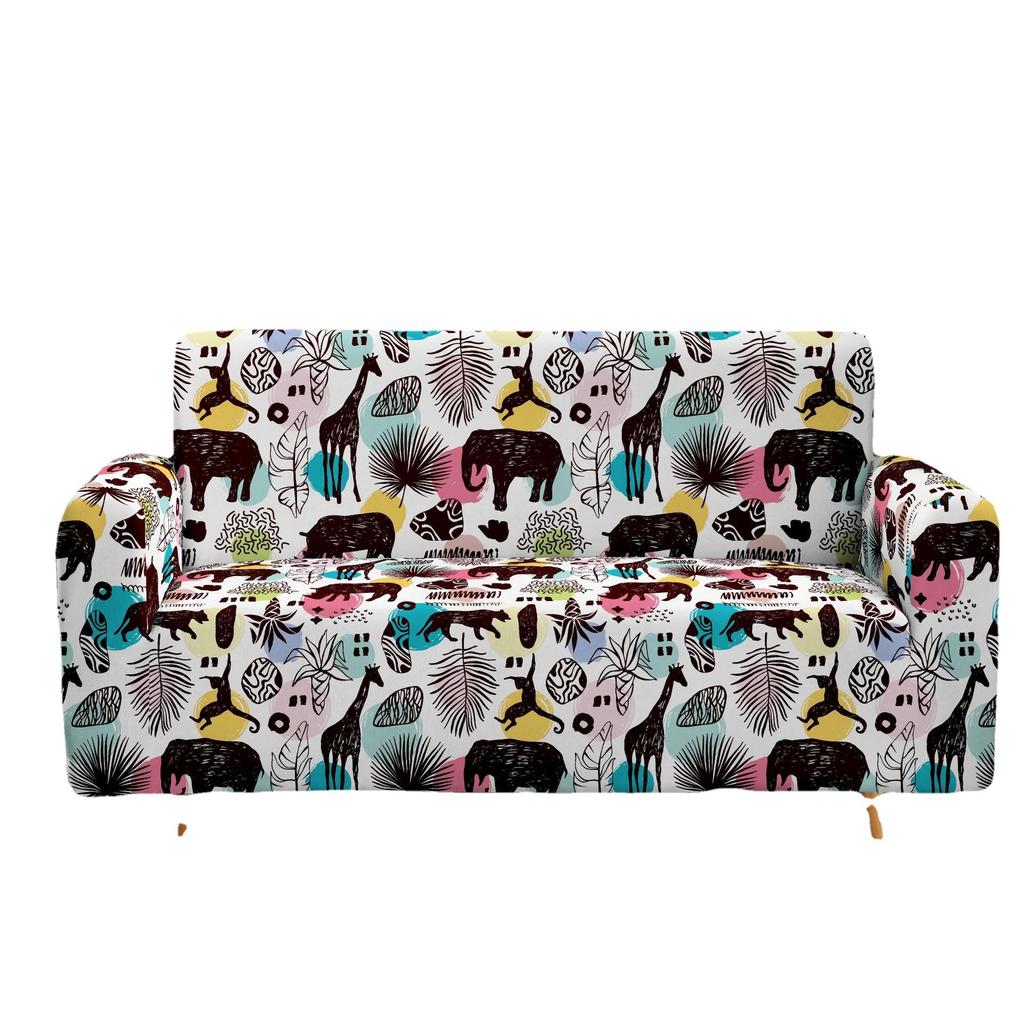 Cartoon Animal Elastic Sofa Cover Wooden Sofa Cover All-Inclusive Non-Slip Leather Full Cover Fabric Combination Universal In All Seasons