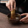 Retro Coarse Pottery Tea Set Complete Set Aesthetic Japanese Matcha Set Kit Tea Brush Stand Tea Ceremony Kitchen Bar Supplies