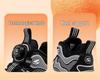 Happy Bear Plush-Lined Boys' Winter Sports Shoes, Lightweight Two-Layer Cotton, Cold-Resistant, Casual Button Design