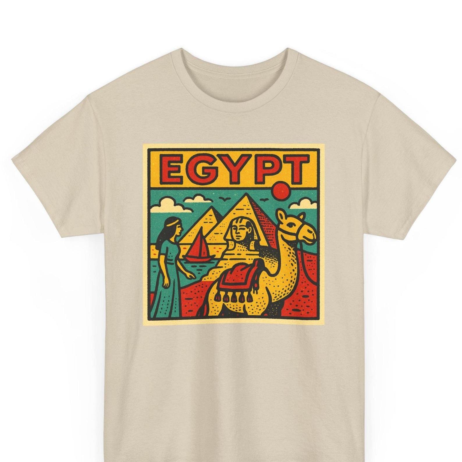 Egypt Retro Comic Graphic T-Shirt: Vintage Egyptian Unisex Tee L