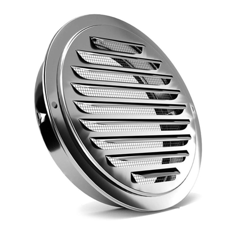 Elegant Round Sturdy Stainless Steel Soffit Ventilation Grille with Builts In Bathroom Home Accessory for Apartments