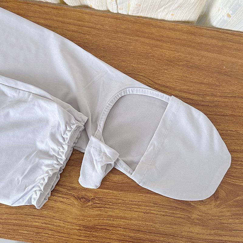 Full-Finger Sun Protection Ice Silk Sleeves for Women - Thin Style, UV-Blocking for Cycling & Driving