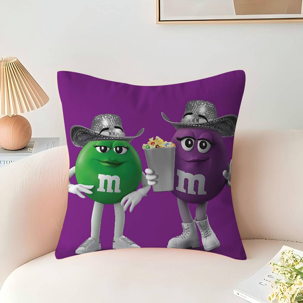 M-M And M-Ms Cushion Cover Pillowcase Upholstery Sofa Throw Pillow Home Decor Pillowcas