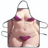 Creative Funny Character Print Waterproof Apron For Kitchen Cooking Home Use