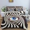 3D Printed Blue Evil Eye Bedding Sets,Girls Bed Supplies Set Duvet Cover Bed Comforter Set Bedding Set