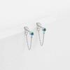 eManco Tassel Colorfast Rhinestone Earrings - European & American Light Luxury, Personalized & Versatile Studs