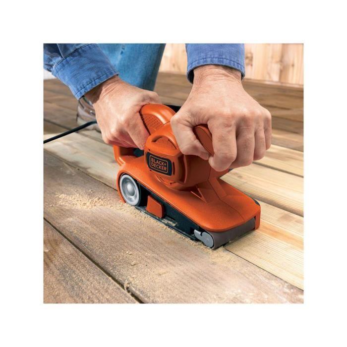 Kabelgebundener Bandschleifer – BLACK+DECKER – KA86-QS – 720 W – 75 x 457 mm – mit Schleifband und Staubbeutel