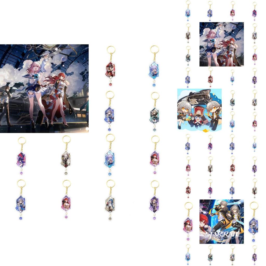 Auffälliger Honkaistarrail Eisen Anhänger Schlüsselanhänger Mehrere Farboptionen verfügbar